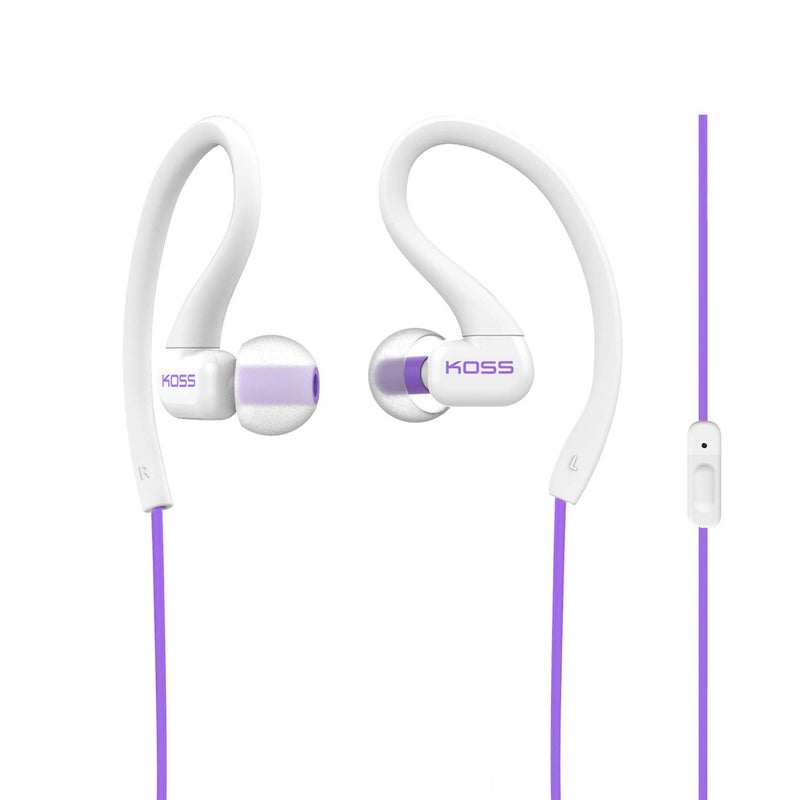 Koss KSC32i V Sport Clip Headphones, Violet - Image 1